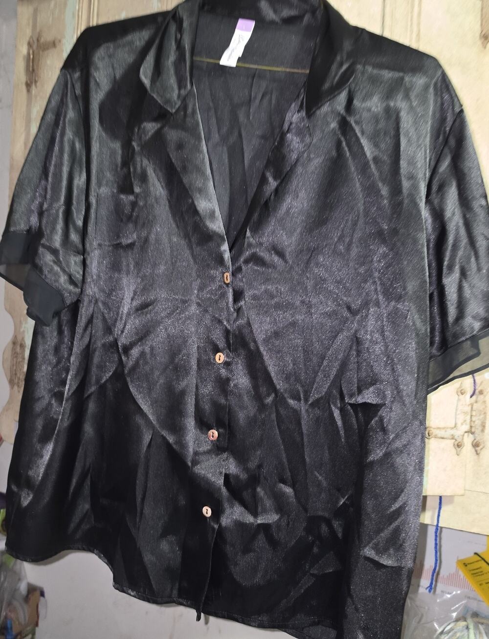 Lilac & London Black Blouse Womens Large NWT